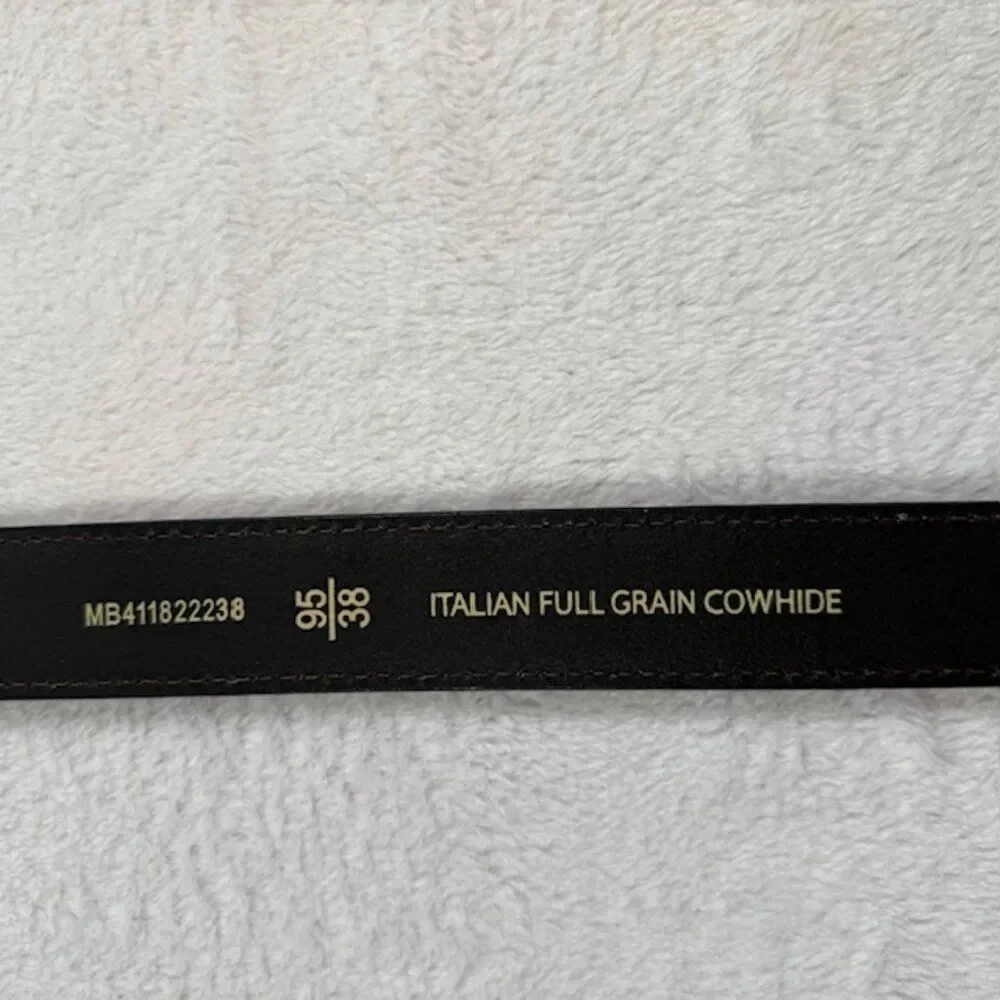 Fossil Brown Leather Belt Unisex Size 38